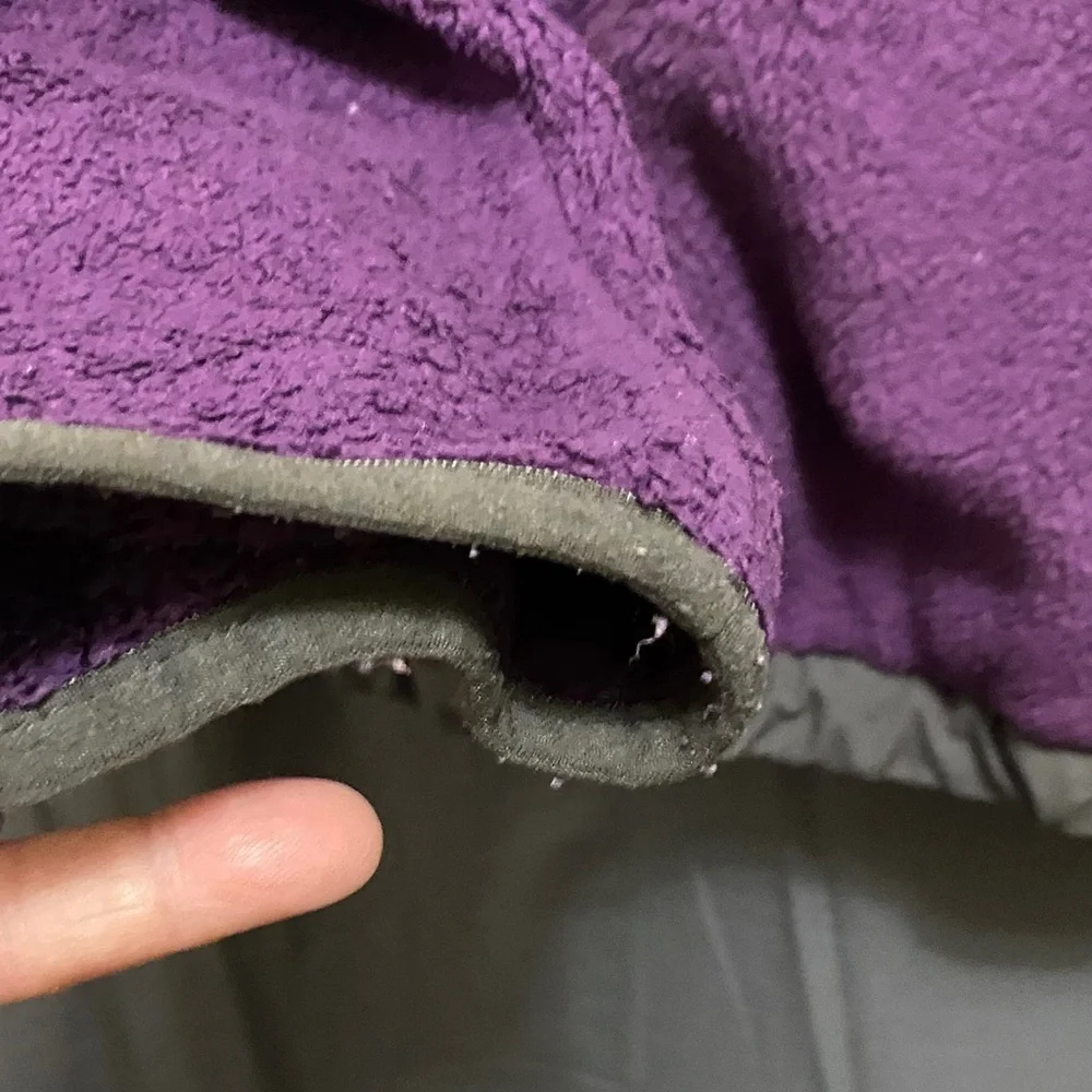 Girls The North Face Purple and Gray Fleece Jacket size large